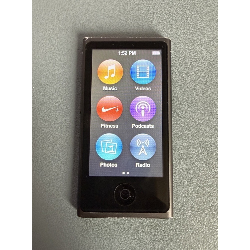 Apple iPod Nano 7th Gen A1446 16GB Charcoal MP3 Player Bluetooth *Tested & Reset